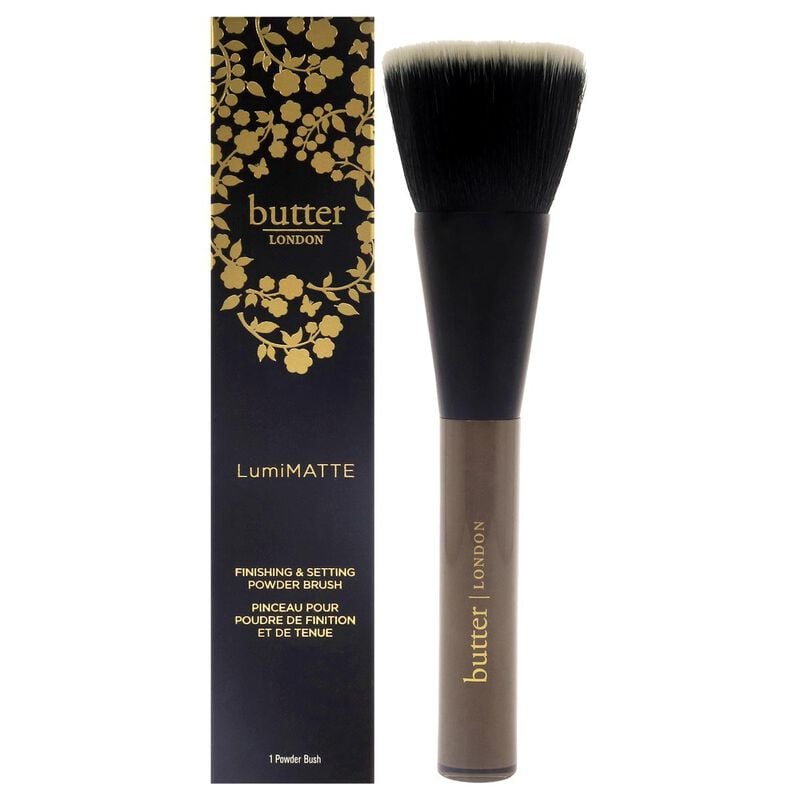 butter london lumimatte finishing and setting powder brush