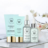 faces skin hydration boost hyaluronic acid moisturiser 50ml   skin hydration boost hyaluronic acid eye serum 15ml   skin hydration boost hyaluronic acid gel serum 30ml   hyaluronic acid hydration boost oil serum 30ml