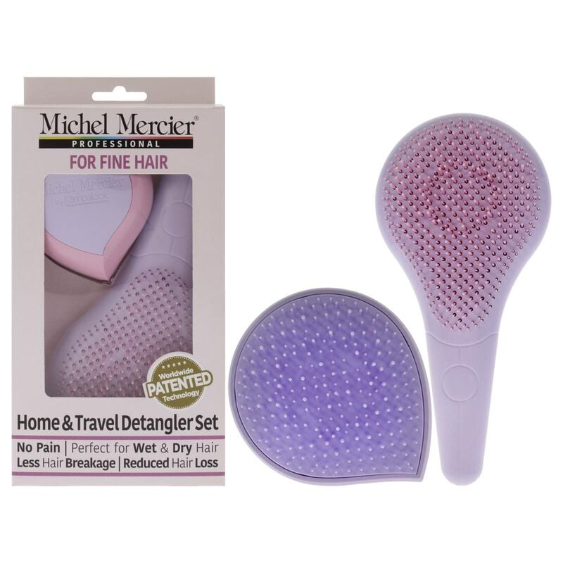 michel mercier home and travel detangler set fine hair
