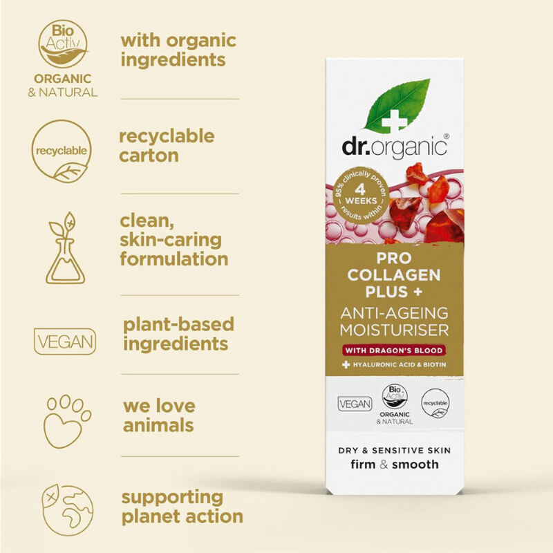 dr. organic dr organic pro collagen plus dragons blood cream