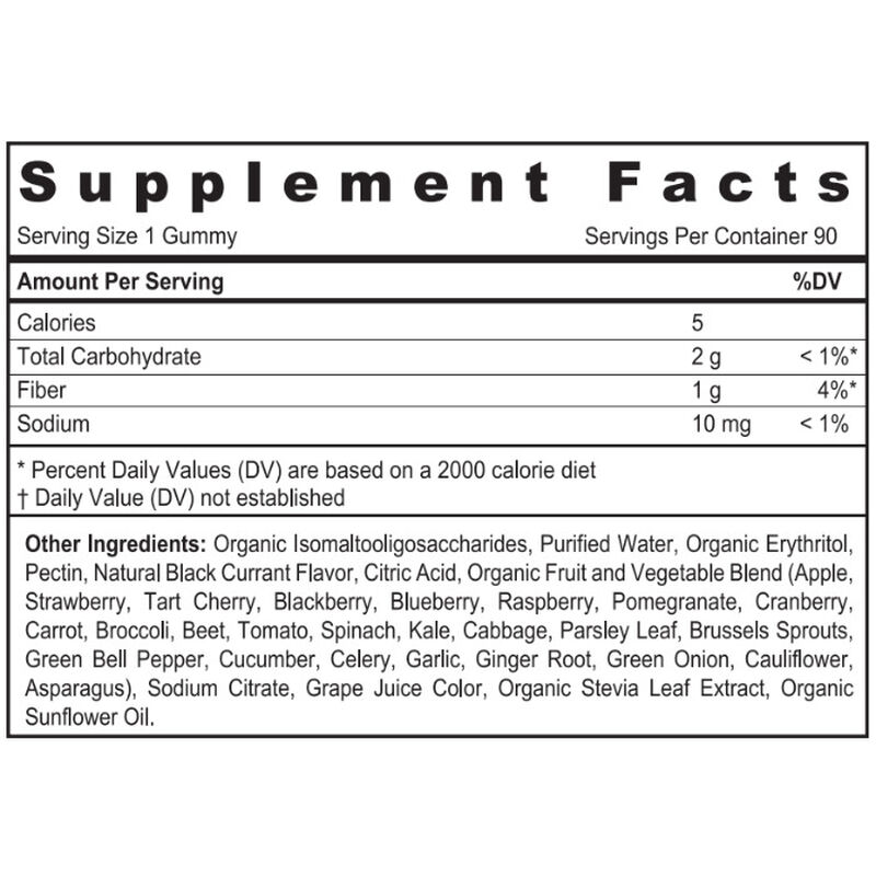 sunshine nutrition cool gummies kids fruit vegetable & fiber