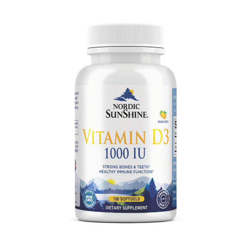 نورديك سانشاين فيتامين d3 1000 وحدة دولية، دعم المناعة والعظام والمزاج وامتصاص الكالسيوم