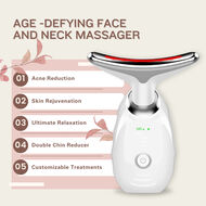 faces age  defying face and neck massager   white