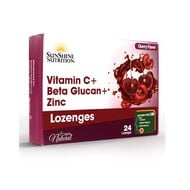 Nutrition Vitamin C+ Beta Glucan+Zinc Lozenges Cherry faces nutrition vitamin c beta glucan zinc lozenges cherry