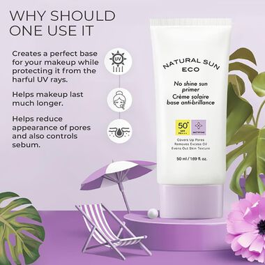faces natural sun eco no shine sun primer spf50 pa