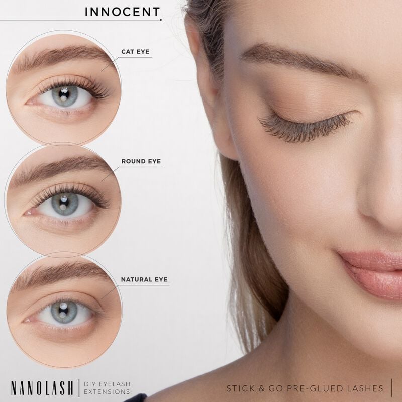 nanolash diy stick & go preglued lashes innocent regular