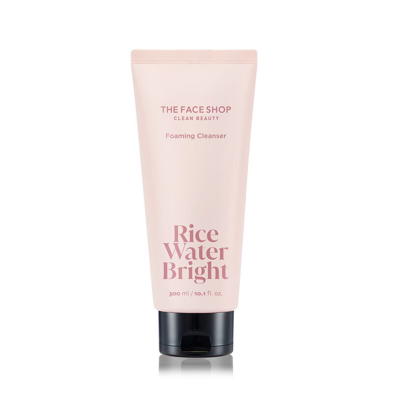 the face shop rice water bright foaming cleanser
