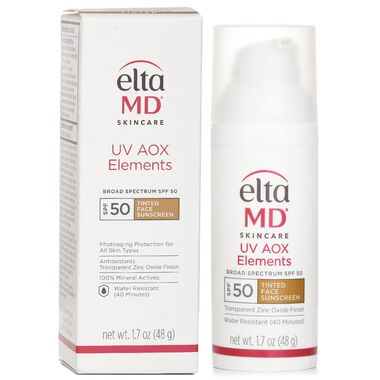 UV AOX Elements Tinted Mineral Face Sunscreen SPF 50 faces uv aox elements tinted mineral face sunscreen spf 50