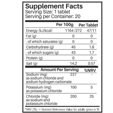 Nutrition Isotonic Electrolyte Effervescent faces nutrition isotonic electrolyte effervescent