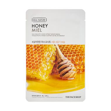 Real Nature Mask Sheet Honey faces real nature mask sheet honey