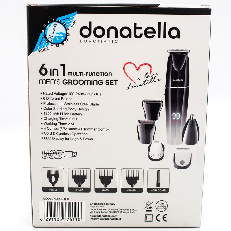 nuova donatella مجموعة العناية الرجالية 6 في 1