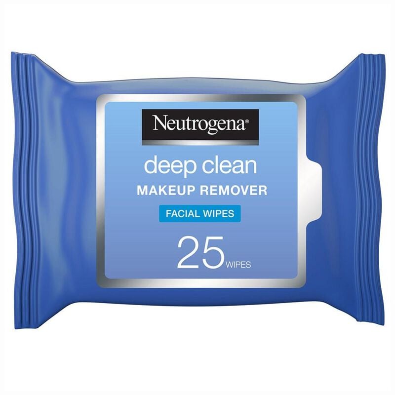 neutrogena deep clean make up remover wipes 25's