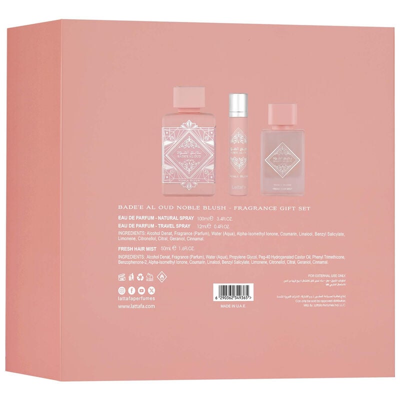 lattafa badee al oud noble blush set