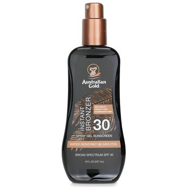 faces spray gel sunscreen spf 30 with instant bronzer