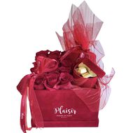 Velvet Chocobox - Roses, Chocolates, Candle faces velvet chocobox roses chocolates candle