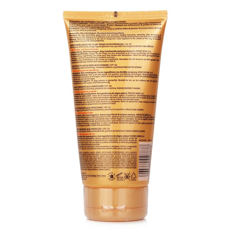nuxe sun melting lotion high protection spf50