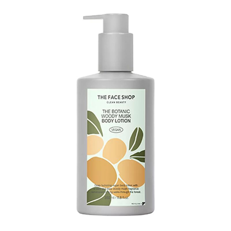 the face shop the botanic woody musk body lotion