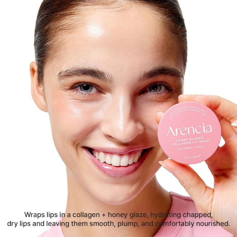 arencia honey glazed collagen lip mask