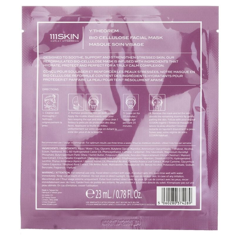 111skin y theorem bio cellulose facial mask