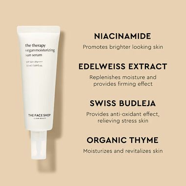 faces the therapy vegan moisturizing sun serum