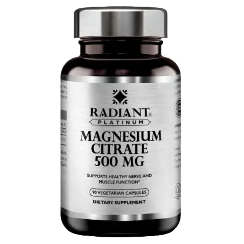 radiant platinum magnesium citrate 500mg 90 veg caps