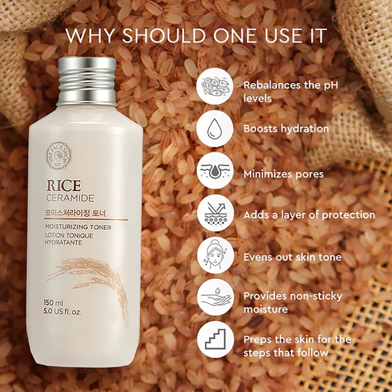 the face shop rice & ceramide moisturizing toner