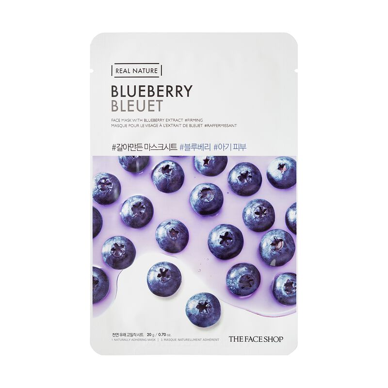 the face shop real nature mask sheet blueberry