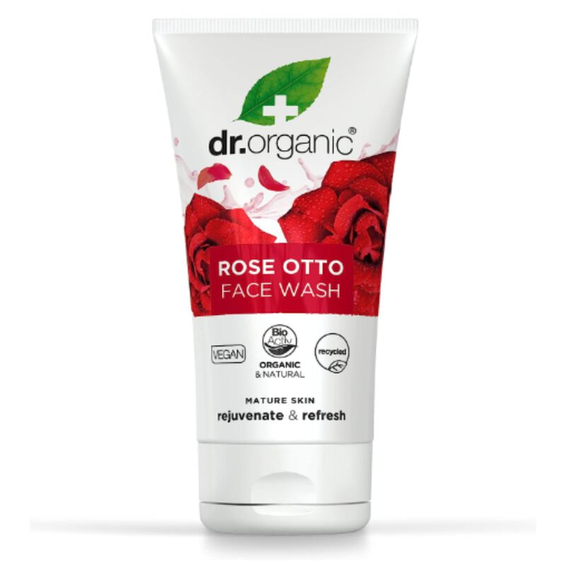 dr. organic rose otto creamy face wash