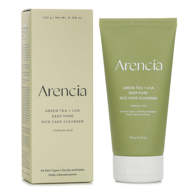 arencia green tea + lha deep pore rice cake cleanser