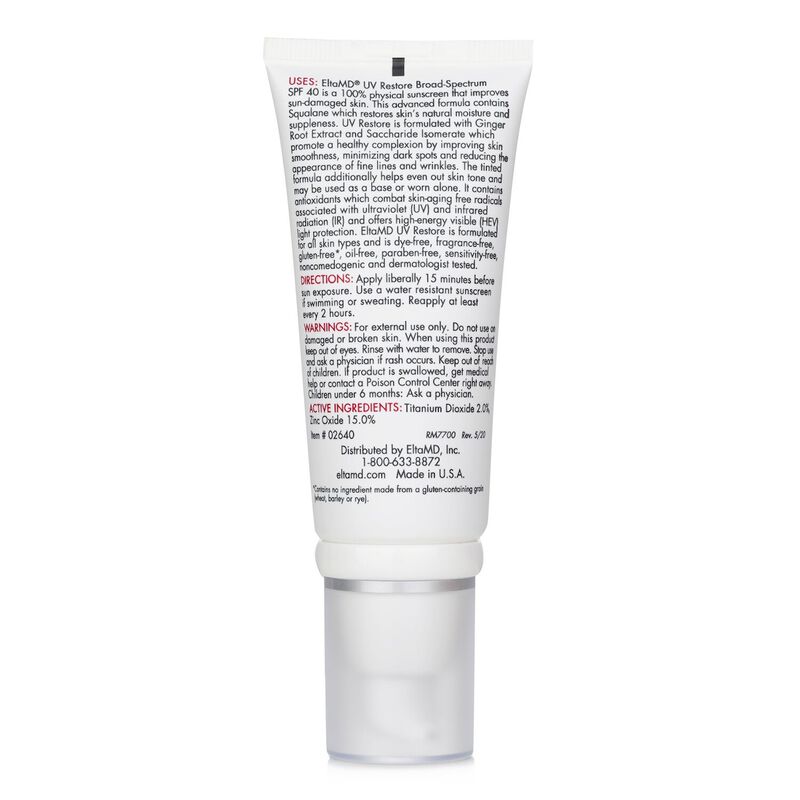 eltamd uv restore physical facial sunscreen spf 40