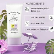 faces natural sun eco no shine sun primer spf50 pa