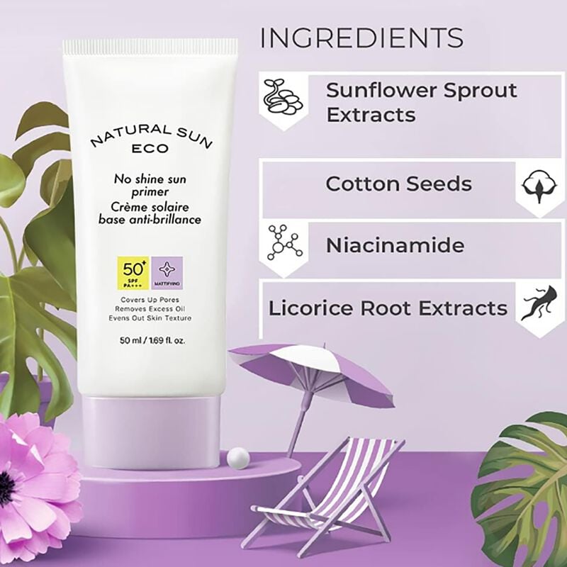 the face shop natural sun eco no shine sun primer spf50+pa+++