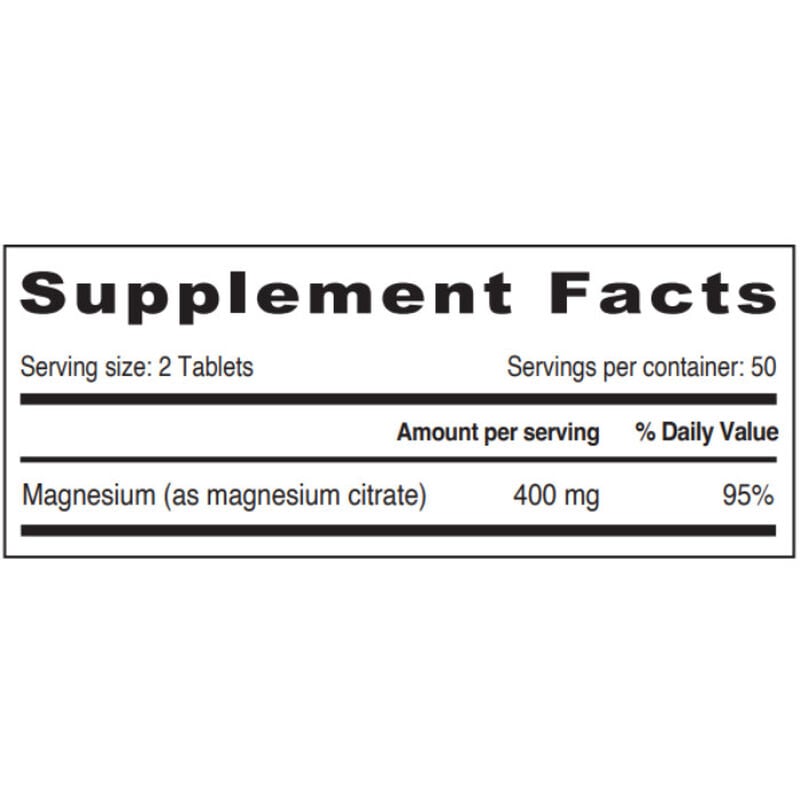 sunshine nutrition magnesium citrate tabs