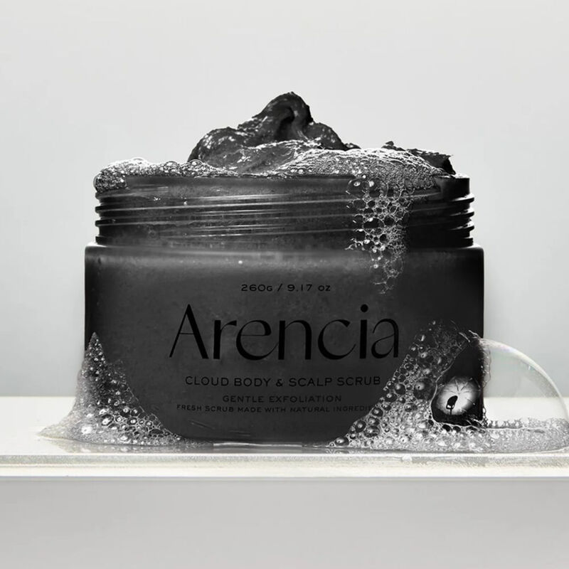 arencia fresh cloud body & scalp scrub black tea & yuzu