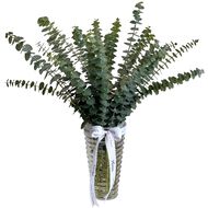 Vase - Eucalyptus Medium Criss Cut faces vase eucalyptus medium criss cut