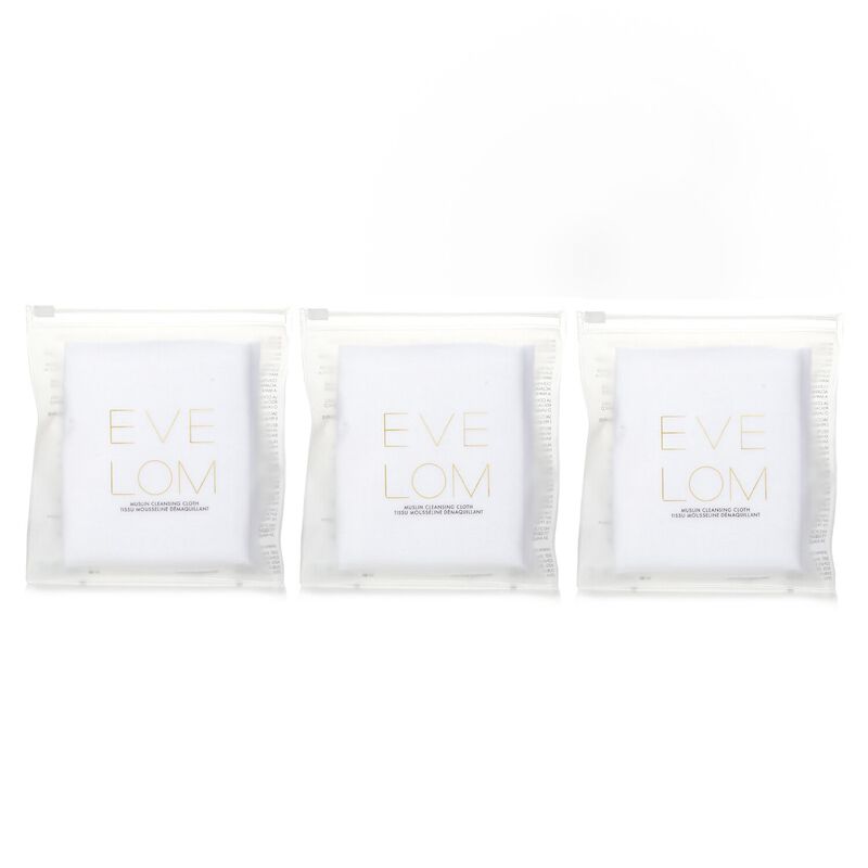 eve lom super saver pack 3 muslin cloths