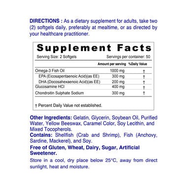 faces omega 3 joint health with glucosamine   chondroitin