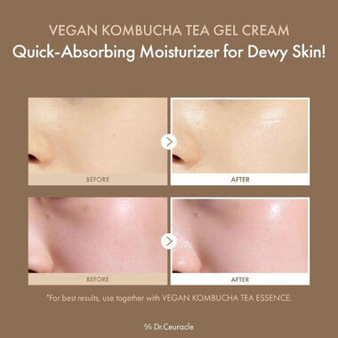 Vegan Kombucha Tea Gel Cream, Probiotic Hydrating Detox Moisturizer faces vegan kombucha tea gel cream probiotic hydrating detox moisturizer