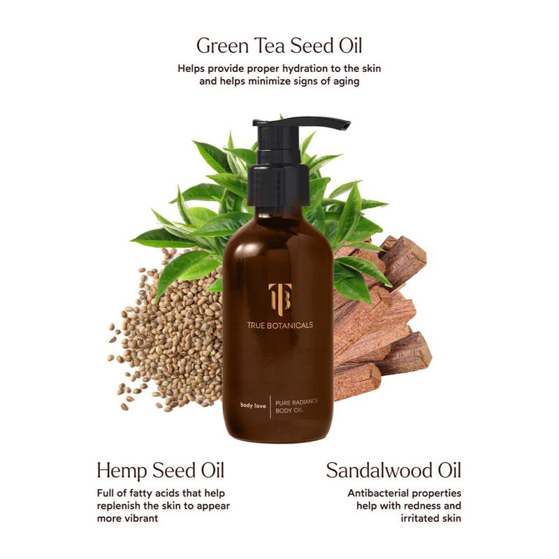 true botanicals pure radiance body oil