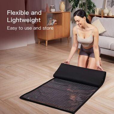Red and Infrared Light Therapy Mat faces red and infrared light therapy mat