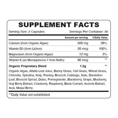faces plant based calcium  red marine algae  bone  joint  and heart health support