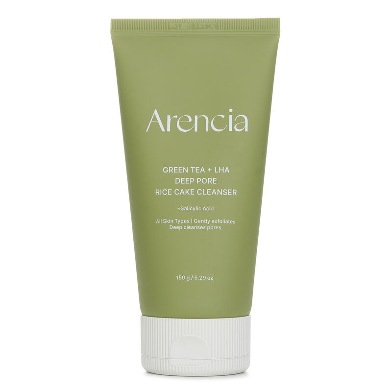 arencia green tea + lha deep pore rice cake cleanser