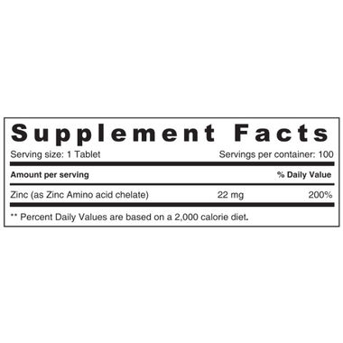faces nutrition chelated zinc tablet