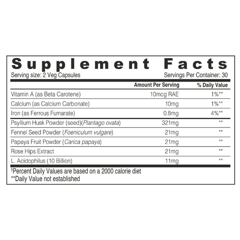 sunshine nutrition ultimate colon purifier, fiber, probiotic & digestive cleanse