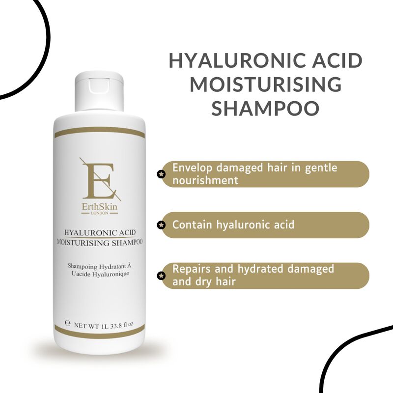 erthskin london hyaluronic acid moisturising shampoo 1l