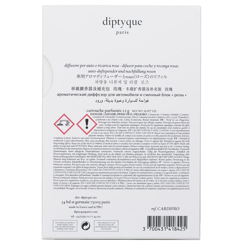 diptyque car diffuser  roses