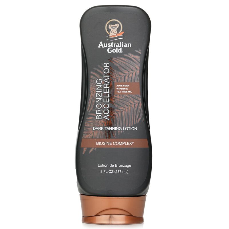 australian gold dark tanning accelerator lotion with bronzers