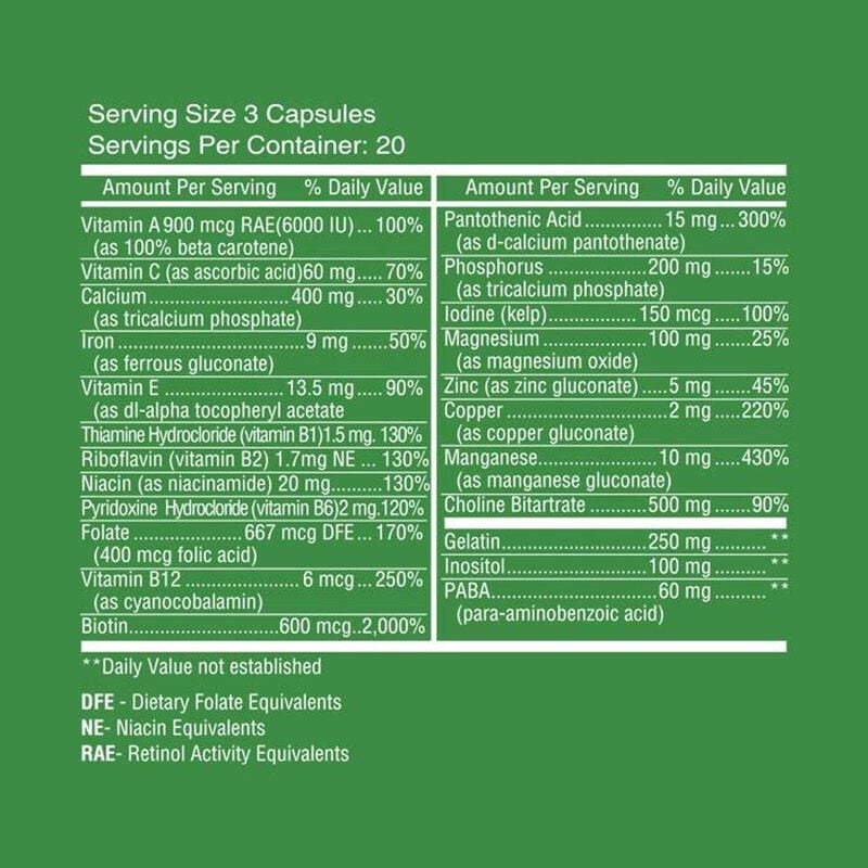 nutritionl hair skin & nails capsules