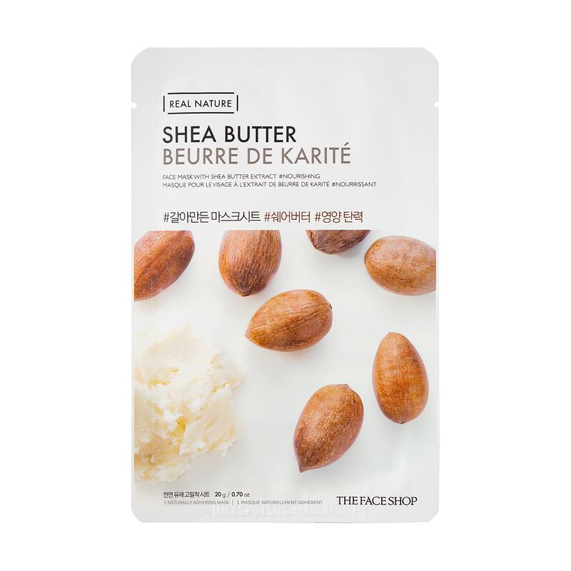 the face shop real nature shea butter face mask