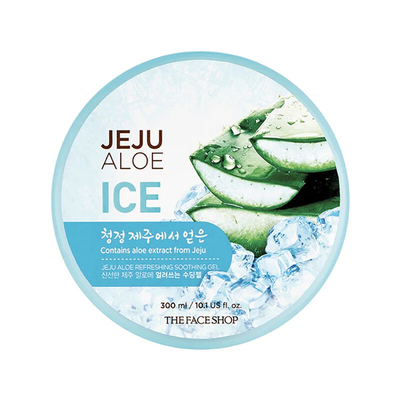 the face shop جل مهدئ بالصبار من جيجو بانتعاش ثلجي